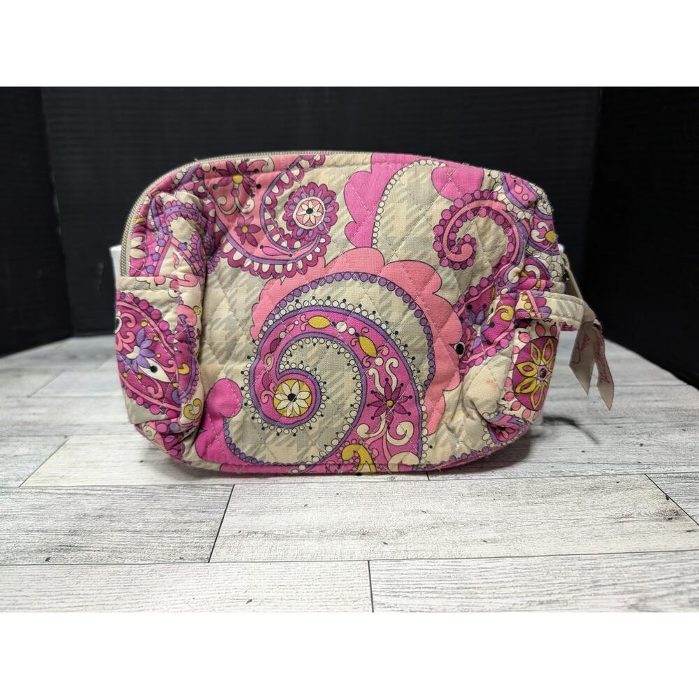 Vera Bradley Cosmetic Bag Retired Very Berry Paisley Pattern